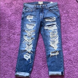 Distressed jeans